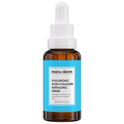 Maruderm Anti-Aging Collagen & Hyaluronic Acid Serum: Firm, Hydrate & Reduce Wrinkles - Paraben & Perfume Free - 30ml