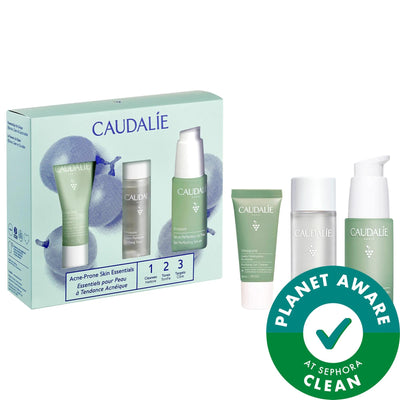 Caudalie Vinopure: Acne-Prone Skin Essentials Set - Salicylic Acid, Niacinamide, & Oil Control for Clear, Radiant Skin (
