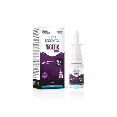 Zade Vital Nigefix Natural Nasal Spray with Black Seed Oil - 10ml Moisturizing Relief