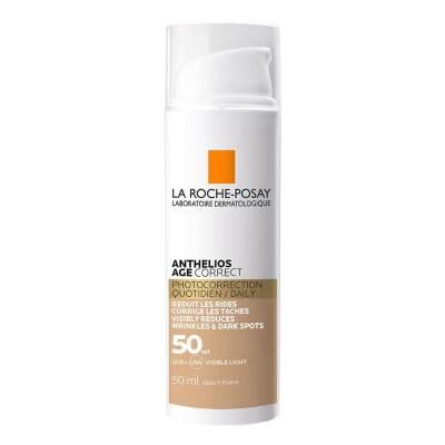La Roche-Posay Anthelios SPF 50+ Age Correct CC Cream: Tinted Sunscreen for Wrinkles, Dark Spots & Even Skin Tone