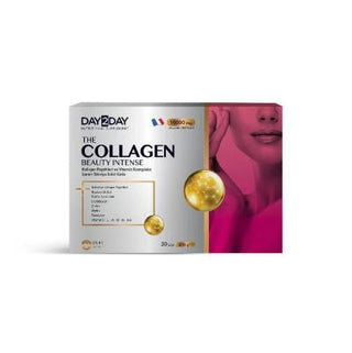 Day2Day Collagen Beauty Intense: 10,000mg Collagen Peptides, Vitamins & Antioxidants for Enhanced Skin, Hair & Nail Health - 30 Sachets Day2Day Collagen Beauty: Skin, Hair & Nail Support collagen supplement, beauty supplement, anti-aging collagen, collagen peptides, skin health supplement, glutathione supplement, alpha lipoic acid, vitamin collagen, Day2Day collagen, sachet collagen, skincare, anti-aging, skin elasticity, hydration, ready-to-mix, strawberry flavor, bovine collagen, joint health, wrinkle red