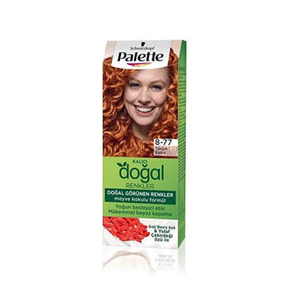 Palette Natural Colors Hair Dye 8-77 - Argan Oil Enriched, Long-Lasting Hair Color Palette Argan Oil Hair Dye - Natural Colors hair dye, natural hair color, argan oil hair dye, long-lasting hair color, hair coloring products, Palette, 8-77, natural colors, hair care, beauty products, cosmetics