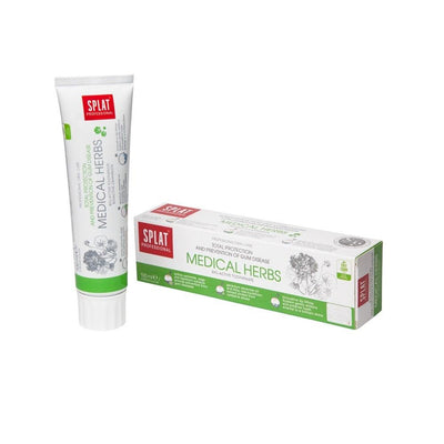 Splat Professional Medical Herbs Toothpaste Gel - Natural Oral Care for Adults with Chamomile & Sage - 3.38 fl oz