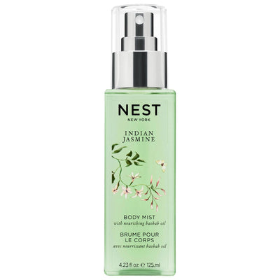 NEST New York Indian Jasmine Body Mist: Refreshing Floral Fragrance with Aloe Vera & Red Berries - Lightweight & Hydrati