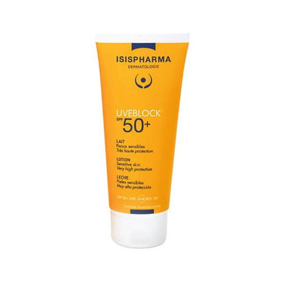 Isis Pharma Uveblock SPF50+ Sunscreen Lotion: High UVA/UVB Protection, Moisturizing, Non-Greasy Formula for Babies, Chil