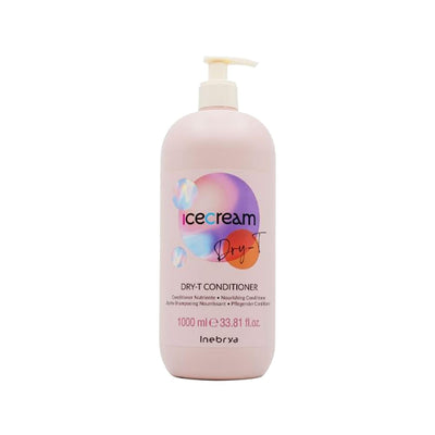 Inebrya Ice Cream Dry-T Nourishing Hair Care Cream 1000ml - Moisturizing Treatment for Dry Hair