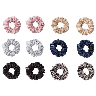 Slip Silk Mini Scrunchie Set - 12-Piece: Anti-Crease, Anti-Breakage Hair Ties for Gentle, Luxurious Hold & Damage Prevention Slip Silk Mini Scrunchies: Anti-Crease Hair Ties - Protect Your Hair! silk scrunchies, mini scrunchies, hair ties, anti-crease hair ties, anti-breakage scrunchies, Slipsilk scrunchies, hair accessories, gentle hair ties, silk hair ties, hair accessories, hair care, hair styling, women's accessories, hair elastics, scrunchie set, silk hair ties, hair ties for women, no crease hair ties