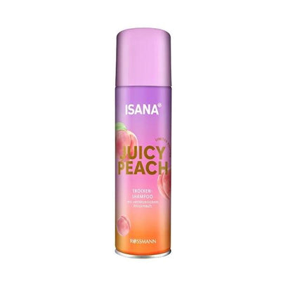 Isana Juicy Peach Dry Shampoo: Waterless Cleansing for Volume & Refreshing Scent - Dermatologically Tested, 200ml