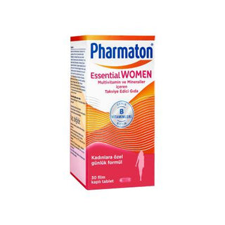 Pharmaton Essential Women Multivitamin Supplement - Women's Dietary Supplement with 12 Vitamins and 6 Minerals