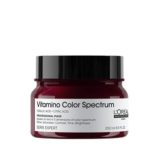 L'Oreal Professionnel Vitamino Color Mask: Intense Hair Color Protection & Strengthening Treatment for Color-Treated Hair (8.45 fl oz) L'Oreal Vitamino Color Mask: Protect & Strengthen Colored Hair Loreal Vitamino Color mask, color treated hair mask, hair mask for colored hair, hair strengthening mask, Loreal Professionnel Serie Expert, hair color protection, color spectrum hair treatment, hair mask, color-treated hair, hair strengthening, color protection, hair care, professional hair care, salon quality, 