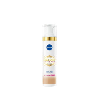 Nivea Luminous630 Anti-Dark Spot CC Cream SPF30 Medium Tone - Even Skin Tone & Sun Protection Nivea Luminous630 CC Cream SPF30 - Anti-Dark Spot & Sun Protection CC Cream, Nivea Luminous630, Anti-dark spot, SPF30, Medium tone CC cream, Even skin tone, Sun protection, Hyperpigmentation treatment, Skin care, Cosmetics, Daily moisturizer, Tinted moisturizer, Brightening cream, Radiant skin, Glowing complexion