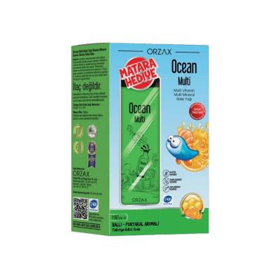 Orzax Omega-3 Fish Oil Syrup for Children - Orange Flavor with Honey, Supports Heart Health and Brain Development, 5.07 
