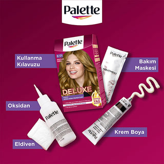 Palette Deluxe Küllü Açık Kumral Hair Dye: Intense Light Ash Blonde Color, Perfect Grey Coverage & Long Lasting Shine Palette Deluxe Küllü Açık Kumral Hair Dye - Light Ash Blonde Color hair dye, küllü açık kumral hair dye, intense hair color, permanent hair color, grey coverage hair dye, light ash blonde hair dye, hair color with micro oils, long lasting hair dye, hair dye for dark hair, hair color, ash blonde, light blonde, grey coverage, dark hair, hair shine, hair conditioning, hair care, beauty, persona