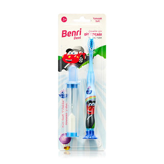 Benri Dent Children's Toothbrush with Soft Bristles & 2-Minute Sand Timer - Gentle on Teeth & Gums, Ergonomic Handle, Kid's Oral Care Benri Dent Kids Toothbrush - Soft Bristles & 2-Min Timer children's toothbrush, soft bristle toothbrush, kid's oral care, children's dental hygiene, manual toothbrush for kids, Benri Dent, oral hygiene for children, kids' dental care, soft toothbrush, gentle toothbrush, ergonomic toothbrush handle, 2-minute sand timer toothbrush, toothbrush with protective cap, vacuum base to