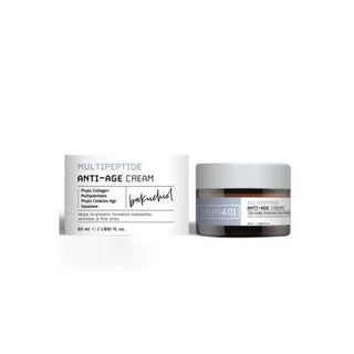 skin401 multipeptide bakuchiol anti-age cream 50 ml front view, skin401 multipeptide bakuchiol anti-age cream 50 ml back view Skin401 Multipeptide Bakuchiol Anti-Age Cream - 50 ml Skin401 Bakuchiol Anti-Age Cream - Vegan Formula skin401, bakuchiol, anti-aging, vegan-skincare, moisturizer, skincare, cruelty-free, health-conscious, wrinkle-care, ai-generated