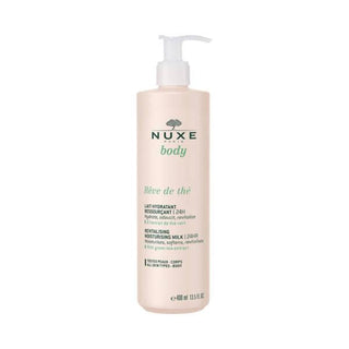 Nuxe Body Reve de The: Revitalizing Moisturizing Body Lotion - Intense Skin Hydration, Natural Oils, Green Tea Extract, 400ml Nuxe Body Lotion: Hydrating Moisturizing Milk for Dry Skin body lotion, moisturizing milk, skin hydration, dry skin lotion, natural body lotion, coconut oil lotion, sunflower seed oil lotion, green tea extract lotion, Nuxe body lotion, revitalizing body milk, lotion, moisturizer, dry skin, sensitive skin, natural ingredients, coconut oil, sunflower oil, green tea, vitamin E, skin car