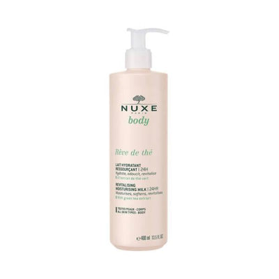 Nuxe Body Reve de The: Revitalizing Moisturizing Body Lotion - Intense Skin Hydration, Natural Oils, Green Tea Extract, 