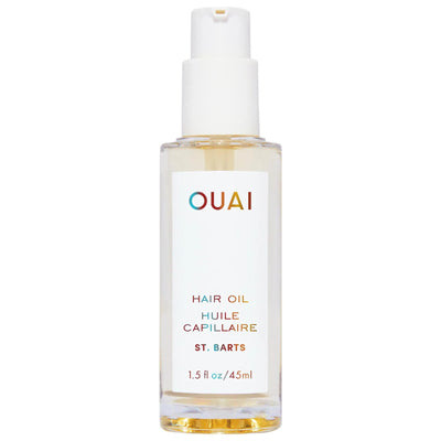 OUAI St. Barts Hair Oil: Tropical Scented Frizz Control & Heat Protection (450¡F), Shine Enhancing, For Damaged Hair