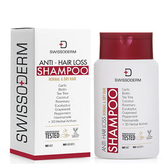 Swissoderm Anti-Hair Loss Shampoo for Normal to Dry Hair - Vegan & Natural Hair Thickening Biotin Shampoo - 300ml Swissoderm Anti-Hair Loss Shampoo - Vegan Hair Thickening anti-hair loss shampoo, hair loss shampoo for normal hair, hair loss shampoo for dry hair, vegan hair loss shampoo, natural hair loss shampoo, postpartum hair loss shampoo, hair thickening shampoo, biotin shampoo for hair loss, hair loss prevention, hair growth shampoo, shampoo for thinning hair, shampoo for hair loss, hair strengthening 
