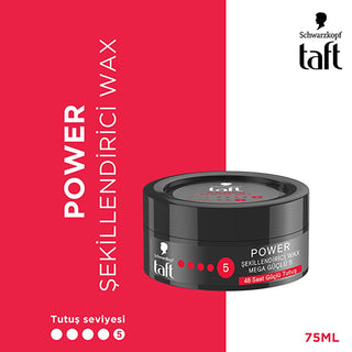 Taft Power: Caffeine Infused Hair Styling Wax - Mega Strong 48H Hold, Humidity & Wind Protection - Long Lasting Men's Hair Wax Taft Power Hair Wax: Mega Strong Hold, Long Lasting Style hair styling wax, strong hold hair wax, caffeine hair wax, long lasting hair wax, men's hair wax, hair wax for humidity, Taft hair wax, hair styling products, best hair wax for men, styling wax for strong hold, hair wax, men's styling, strong hold, caffeine, humidity protection, wind protection, hair care, styling products, 4
