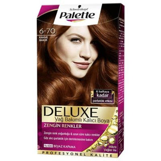 Palette Deluxe Kahve Bakır Saç Boyası 6-70 - Long-Lasting Hair Dye for Vibrant Copper Tones Palette Deluxe Kahve Bakır Saç Boyası 6-70 - Vibrant Copper Hair Dye Hair Dye, Saç Boyası, Kahve Bakır Saç Rengi, Long-lasting Hair Color, Nourishing Hair Dye, Copper Brown Hair Color, Vibrant Hair Color, Hair Care, Hair Nourishment, Palette Deluxe