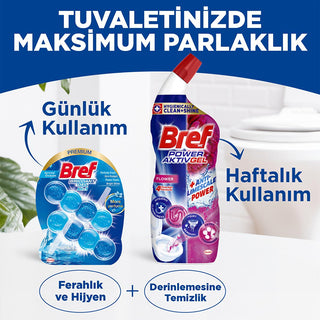 bref brilliant gel toilet block packaging, bref ocean fresh gel toilet cleaner in use, bref toilet block hanging in toilet bowl Bref Brilliant Gel Toilet Block - Ocean Fresh Scent for Homeowners | Single Pack Bref Brilliant Gel Toilet Block - Ocean Fresh bref, toilet-cleaner, gel-toilet-block, ocean-fresh, home-cleaning, hygienic-cleaning, long-lasting-freshness, premium-fragrance, water-soluble, ai-generated