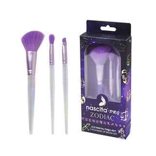 Nascita 3-Piece Makeup Brush Set - Professional Cosmetic Brushes for Flawless Application Nascita 3-Piece Makeup Brush Set for Flawless Makeup makeup brush set, professional makeup brushes, 3-piece brush set, cosmetic brushes, washable makeup brushes, beauty tools, makeup essentials, Nascita, blush brush, eyeshadow blending brush, angled eyeliner brush