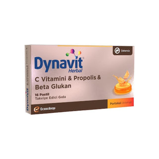 Dynavit Herbal Pastilles with Vitamin C, Propolis & Beta Glucan - Sugar-Free Immune Support Dynavit Herbal Pastilles - Immune Support with Vitamin C & Propolis Herbal pastilles, Vitamin C supplement, Propolis benefits, Beta Glucan immune support, Sugar-free pastilles, Immune system support, Natural health products, Herbal supplements, Orange flavored pastilles, Health and wellness, Dietary supplements
