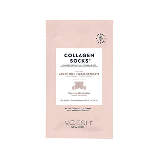 Voesh New York Collagen Socks with Argan Oil - Moisturizing & Nourishing Foot Care for Soft, Healthy Feet Voesh Collagen Socks with Argan Oil - Soft & Healthy Feet Collagen socks, Argan oil socks, Moisturizing socks, Nourishing socks, Foot care products, Skincare for feet, Soft feet, Healthy feet, Dry heel repair, Cracked heel care, Self-care, Foot moisturizer, Collagen foot care, Argan oil foot care