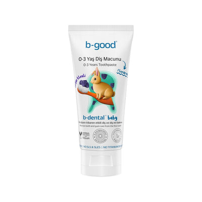 b-good Baby Toothpaste, Fluoride-Free Blackberry Flavor for 0-3 Years Old - Natural Oral Care
