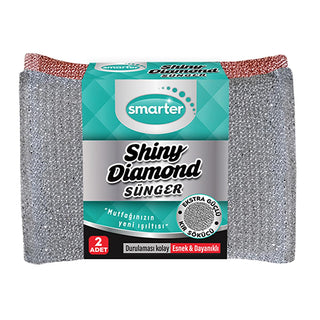 smarter shiny diamond sponge package, smarter shiny diamond sponge in use Smarter Shiny Diamond Sponge 2-Pack - Effortless Cleaning for Kitchen & Dishes | Non-Scratch Design Smarter Shiny Diamond Sponge - Multi-Purpose Cleaning Duo smarter, cleaning-sponge, kitchen-sponge, non-scratch-sponge, multipurpose-sponge, dishwashing-sponge, sustainable-cleaning, sponges-for-kitchen, eco-friendly-cleaning, ai-generated