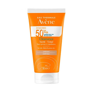 Avene Cleanance Tinted Unifying SPF 50+ Tinted Sunscreen for Oily Skin - Anti-Blue Light, Water-Resistant Avene Cleanance Tinted SPF 50+ Sunscreen for Oily Skin Tinted Sunscreen, SPF 50+, Oily Skin, Anti-blue light, Water-resistant Sunscreen, Avene Cleanance, Daily Sun Protection, Tinted Finish, Non-comedogenic, Jel Texture, Face Care, Sun Protection, Skin Tone Evening