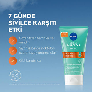 Nivea Derma Skin Clear Acne Fighting Face Peeling - Deep Cleansing, Exfoliant for Acne Prone Skin Nivea Derma Skin Clear Acne Peeling - Deep Cleansing acne fighting face peeling, deep cleansing facial exfoliant, Nivea Derma Skin Clear, salicylic acid face wash, acne prone skin care, facial exfoliating peeling, skincare for acne, clear complexion, dermatologically tested, sensitive skin friendly, skincare routine, acne reduction, black spot removal, white spot removal, pore minimizer
