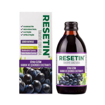 Resetin Grape Extract Supplement 250ml - Antioxidant Rich Liquid for Health & Wellness