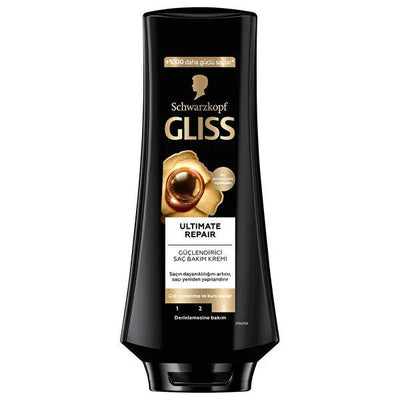Gliss Ultimate Repair Hair Care Cream - Nourishing Liquid Keratin & Black Pearl Extract for Damaged Hair