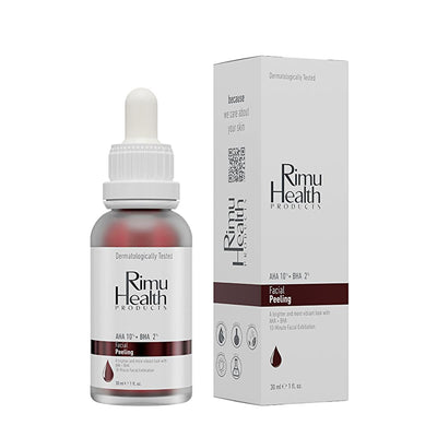 Rimu Health AHA BHA Peeling Serum: 10% AHA + 2% BHA - Exfoliates, Brightens, Evens Skin Tone - Glycolic & Salicylic Acid
