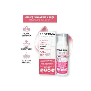 Zederma Tone Up SPF 50 Tinted Sunscreen Cream: Natural Tone, UVA/UVB Protection, Perfect for Sensitive Skin - 50ml Zederma SPF 50 Tinted Sunscreen: Natural Tone & UVA/UVB Protection Tinted Sunscreen, SPF 50 Sunscreen, Tone Up Cream, Sun Protection Cream, Natural Tone Sunscreen, Sensitive Skin Sunscreen, Water Resistant Sunscreen, UVA UVB Protection, Sunscreen for Daily Use, PA+++++ Sunscreen, sunscreen, sun cream, tinted cream, face sunscreen, daily sunscreen, skin protection, broad spectrum sunscreen, suns