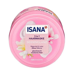 Isana 3in1 Hair Mask for Dry Hair - 250ml, Nourishing, Silky Shiny Hair Isana 3in1 Hair Mask for Dry Hair - Nourishing & Silky Hair Mask, Dry Hair Care, Natural Hair Products, Silky Shiny Hair, Nourishing Hair Mask, Hair Care, Moisturizing Hair Mask, 3in1 Hair Care, Manolya çiçeği extract, Lotus çiçeği extract, Shea yağı, Hair Nourishment, Hair Repair