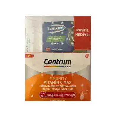 Centrum Immunity Cmax: Vitamin C + Raspberry Lozenges - Boost Immune Support & Cold/Flu Relief - 14 Sachets & 16 Lozenge