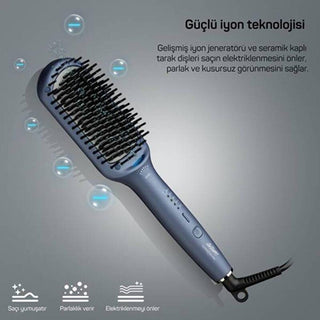 arzum-superstar-pro-hair-straightening-brush-1, arzum-superstar-pro-brush-cooking-with-ceramic-plates Arzum Superstar Pro Hair Straightening Brush - Ion Technology, Adjustable Heat | 140-220 °F Arzum Superstar Pro Hair Straightening Brush arzum, hair-straightening-brush, ion-technology, beauty-tools, hair-styling, ceramic-plates, adjustable-heat, automatic-shutoff, fast-heating, ai-generated