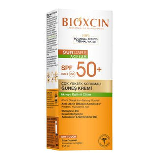 Bioxcin Sunscreen for Acne-Prone Skin - SPF 50+, Non-Comedogenic, Water-Resistant - 1.69 fl oz Bioxcin Acne-Prone Skin Sunscreen SPF 50+ - Protect & Control Acne acne-prone skin sunscreen, SPF 50+ sunscreen, non-comedogenic sunscreen, dry touch sunscreen, water-resistant sunscreen, tea tree oil sunscreen, anti-acne botanical complex, broad-spectrum protection, daily use sunscreen, outdoor sunscreen, acne control, skin protection, sun care, dermatologically tested, eco-friendly packaging, cruelty-free