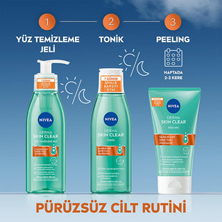 Nivea Derma Skin Clear Acne Fighting Face Peeling - Deep Cleansing, Exfoliant for Acne Prone Skin Nivea Derma Skin Clear Acne Peeling - Deep Cleansing acne fighting face peeling, deep cleansing facial exfoliant, Nivea Derma Skin Clear, salicylic acid face wash, acne prone skin care, facial exfoliating peeling, skincare for acne, clear complexion, dermatologically tested, sensitive skin friendly, skincare routine, acne reduction, black spot removal, white spot removal, pore minimizer