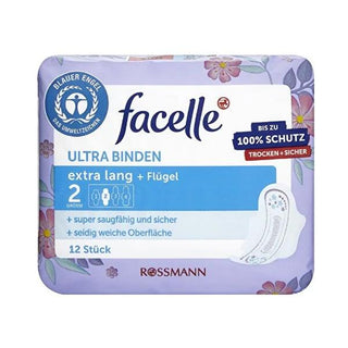 Facelle Ultra Extra Long Feminine Hygiene Pads with Wings - 12 Count | Ultimate Period Protection, Comfort & Security Facelle Extra Long Pads: Comfort & Secure Period Protection feminine hygiene pads, menstrual pads, sanitary pads with wings, extra long pads, overnight pads, period protection, feminine care products, Facelle pads, ultra thin pads, absorbent pads, feminine hygiene, menstrual cycle, women's health, period supplies, comfort, security, dryness, leaks, anatomical design, wings, soft surface, ind