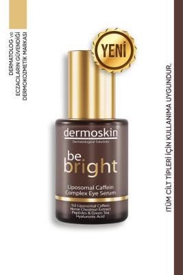 dermoskin be bright eye serum bottle view, dermoskin be bright eye serum application Dermoskin Be Bright Liposomal Caffein Complex Eye Serum | 30 ml Dermoskin Be Bright Eye Serum - Caffein Complex | 30 ml dermoskin, anti-aging-eye-serum, hydrating-eye-serum, dark-circles-treatment, liposomal-caffein, eye-care, skincare, moisturizing, fine-lines, ai-generated