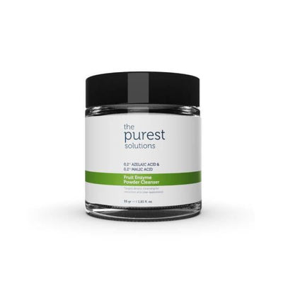 The Purest Solutions Fruit Enzyme Powder Cleanser: Gentle Exfoliation, Azelaic & Malic Acid for Sensitive Skin - Natural