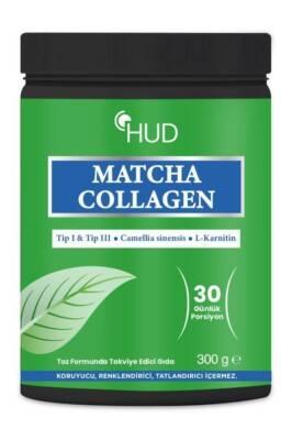 Hud Matcha Collagen Powder - Hydrolyzed Collagen Supplement with Green Tea Extract & Vitamin C for Skin Health & Antioxi