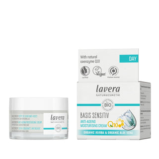 Lavera Basis Sensitiv: Q10 Anti-Aging Face Cream - Natural Wrinkle Reduction & Intense Moisturizing for Sensitive Skin (1.69 fl oz) Lavera Q10 Anti-Aging Cream: Natural Wrinkle Reduction anti-aging face cream, Q10 face cream, moisturizing cream, sensitive skin face cream, natural anti-aging cream, Lavera face cream, wrinkle reduction cream, organic face cream, anti-aging, face cream, moisturizing, sensitive skin, natural, Lavera, wrinkle reduction, organic, skincare, Q10, fine lines, hydration, dryness, nat
