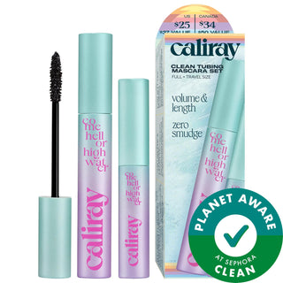 Come Hell or High Water: Smudge-Proof Tubing Mascara Set - Volumizing, Lengthening, Clean, Vegan - Full Size & Mini Come Hell or High Water Tubing Mascara: Smudge-Proof & Vegan tubing mascara, smudge-proof mascara, vegan mascara, cruelty-free mascara, clean mascara, argan oil mascara, lengthening mascara, volumizing mascara, recycled packaging makeup, best of beauty mascara, mascara, smudge proof, long lasting mascara, natural mascara, volumizing, lengthening, clean beauty, vegan beauty, cruelty free, recyc