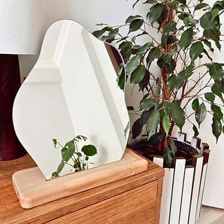 Evcazım Asymmetric Wooden Makeup Mirror - Unique Handmade Decorative Mirror for Home, 13.78 x 11.02 inches Evcazım Asymmetric Wooden Makeup Mirror - Unique Handmade Decor Asymmetric Makeup Mirror, Wooden Decorative Mirror, Handmade Makeup Mirror, Unique Gift Ideas, Decorative Home Accessories, Makeup Essentials, Home Decor, Vanity Mirrors, Wooden Mirror, Asymmetric Decor, Handmade Home Decor, Gift for Her, Gift for Him, Bedroom Decor, Dressing Room Essentials