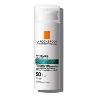 La Roche-Posay Anthelios Oil Correct SPF 50+ Sunscreen: Broad Spectrum Protection for Oily & Acne Prone Skin, Non-Comedogenic, Hypoallergenic, 1.69 fl oz La Roche-Posay SPF 50+ Sunscreen for Oily & Acne-Prone Skin La Roche Posay Sunscreen, SPF50+ sunscreen for oily skin, Non-comedogenic sunscreen, Sunscreen for acne prone skin, Facial sunscreen broad spectrum, Hypoallergenic sunscreen, Oil free sunscreen SPF50+, Sun protection for blemishes, Sunscreen for sensitive skin, La Roche Posay Anthelios Oil Correct